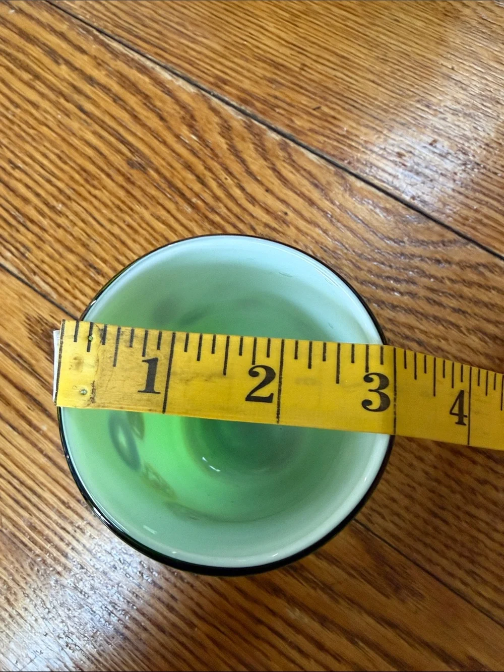 Tozai Home green Murano Style Millefiori tumbler.  Vintage reproduction.